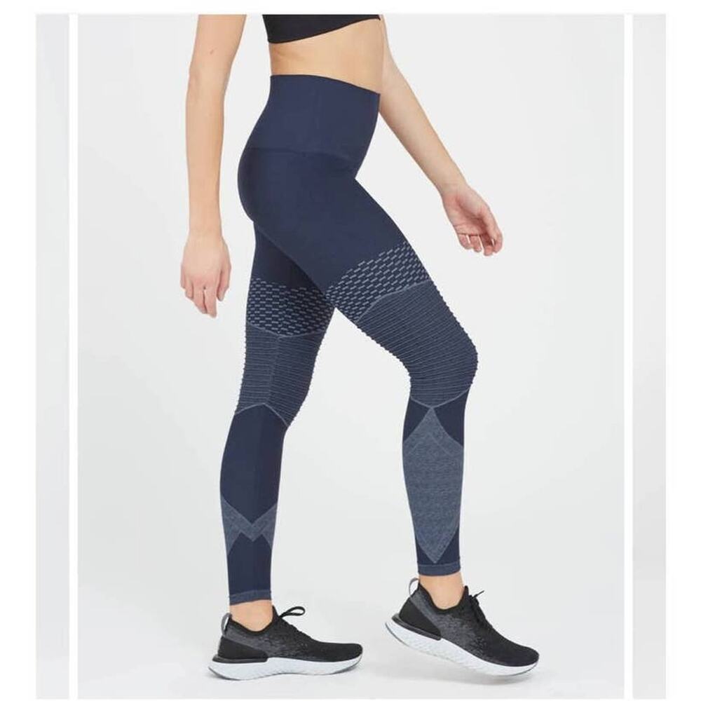 Spanx Look at Me Now Seamless Moto Leggings in Indigo Sky
